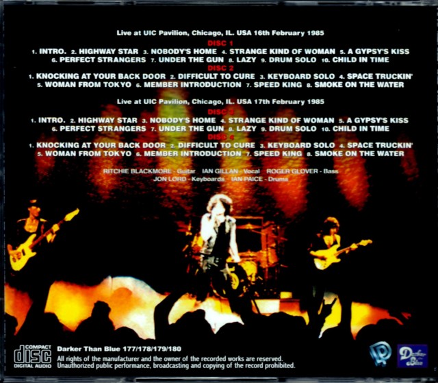 Deep Purple ディープ・パープル/Illinois,USA 1985 2Days Complete