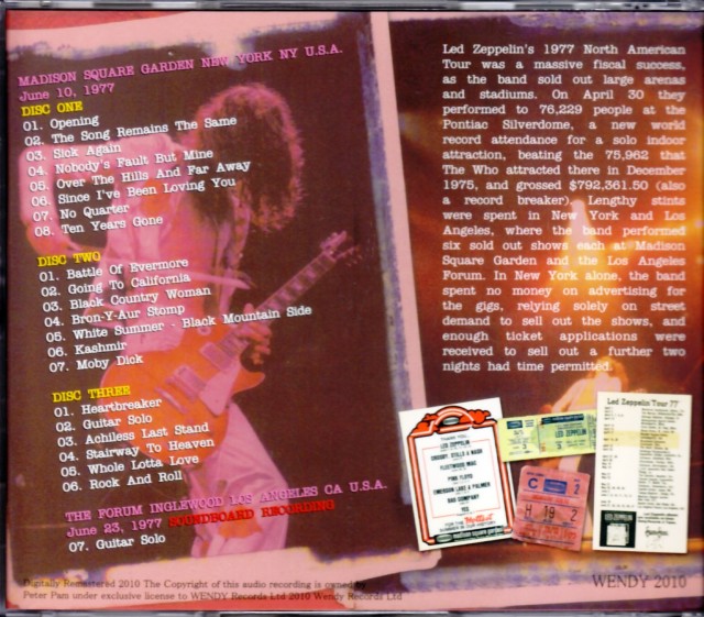 Led Zeppelin レッド・ツェッペリン/New York,USA 6.10.1977 & more
