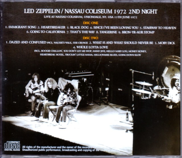 Led Zeppelin レッド・ツェッペリン/New York,USA 6.15.1972