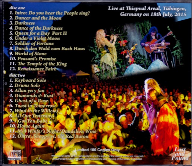 Blackmore's Night ブラックモアズ・ナイト/Germany 2015