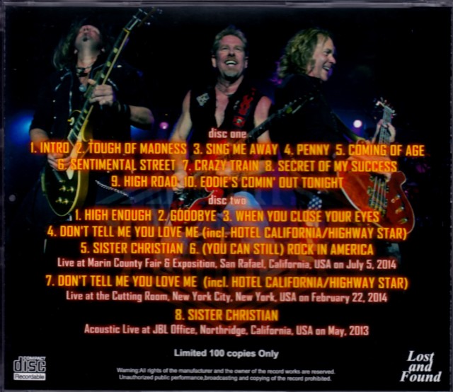非売品　レコード　２枚組　NIGHT RANGER LIVE ナイト・レンジャー ワードレコーズ・ダイレクト / ナイト・レンジャー 35周年記念