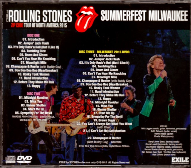 Rolling Stones ローリング・ストーンズ/Wisconcin,USA 2015