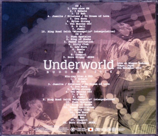 Underworld アンダーワールド/Tokyo,Japan 2016 S & V