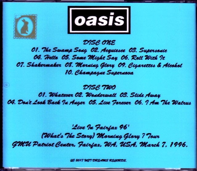 oasis / live in the USA 1996 ツアーパンフレット oasis / live