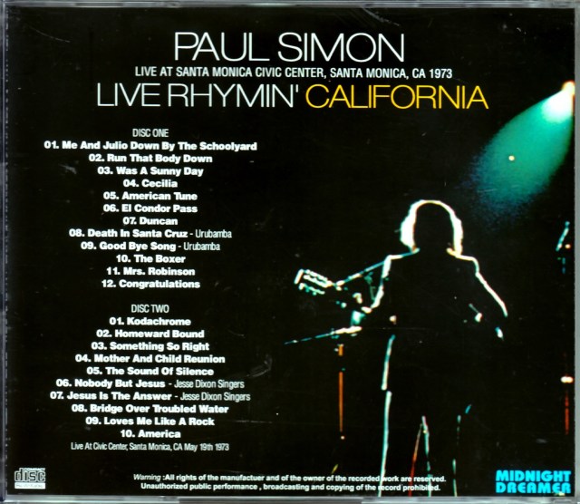 Paul Simon ポール・サイモン/CA,USA 1973