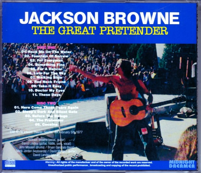 Jackson Browne ジャクソン・ブラウン/WA,USA 1977
