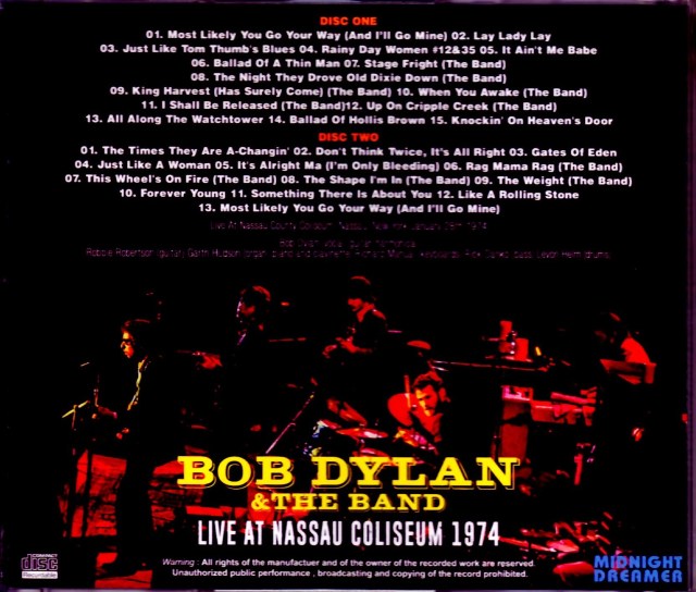 Bob Dylan ボブ・ディラン/NY,USA 1974