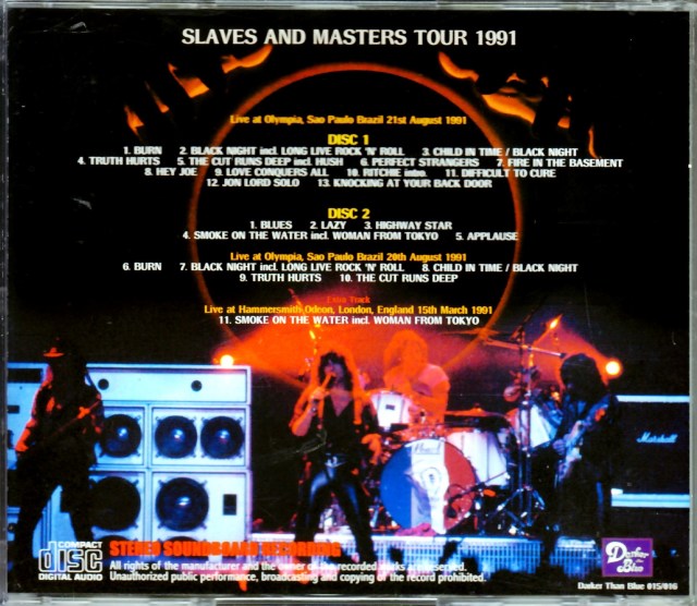 Deep Purple ディープ・パープル/Brazil 1991 2Days