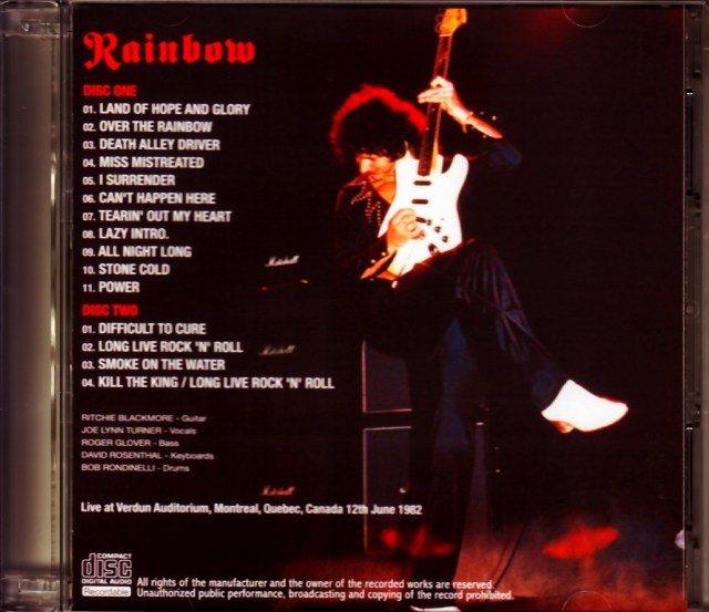 Rainbow レインボー/Canada 1982