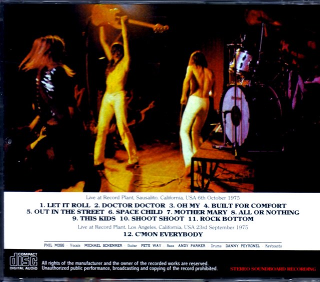 UFO マイケルシェンカー LIVE デラックスエディション UFO,Michael Schenker マイケル・シェンカー/CA,USA 1975