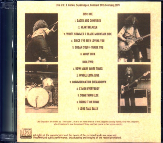 Led Zeppelin レッド・ツェッペリン/Denmark 2.28.1970