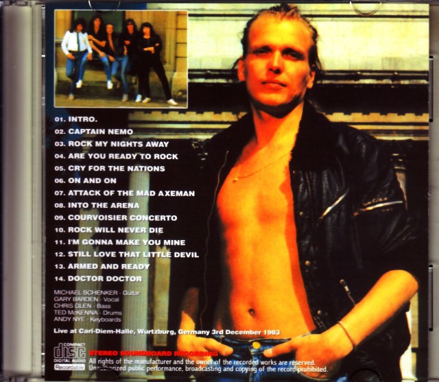 マイケル・シェンカー★Rock In The Atomic Place Michael Schenker マイケル・シェンカー/Germany 12.3.1983