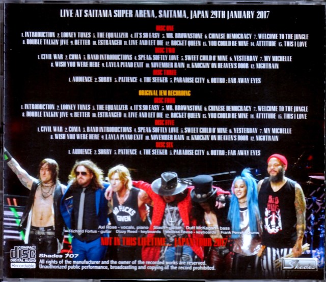 Guns N' Roses ガンズ・アンド・ローゼス/Saitama,Japan 1.29.2017 IEM