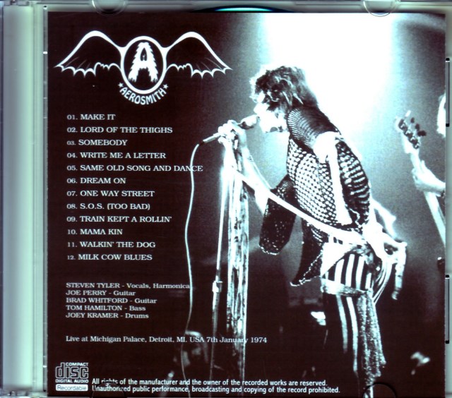 エアロスミスAerosmith One Way Street 1974