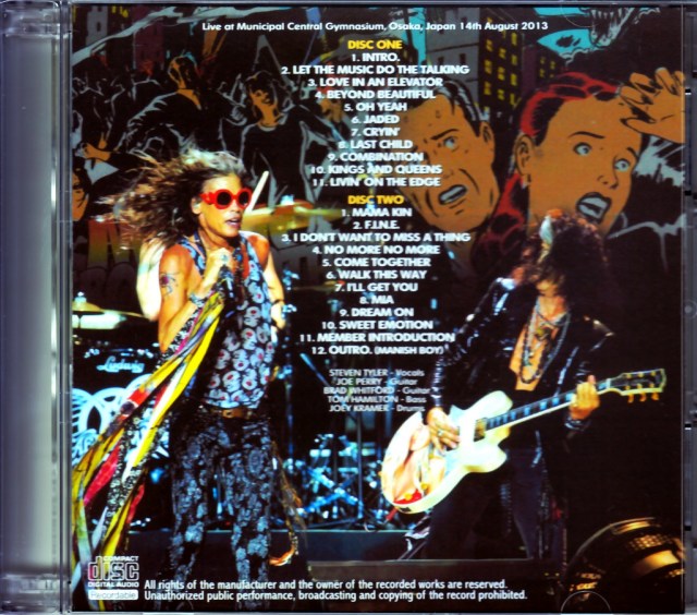 Aerosmith エアロスミス/Osaka,Japan 8.14.2013
