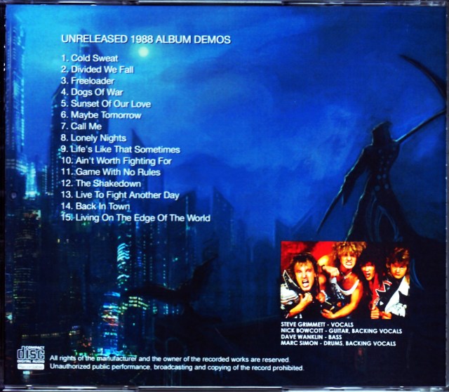 Grim Reaper グリム・リーパー/Unreleased 1988 Album Demos