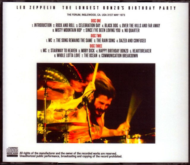 Led Zeppelin レッド・ツェッペリン/CA,USA 5.31.1973 Rec.3