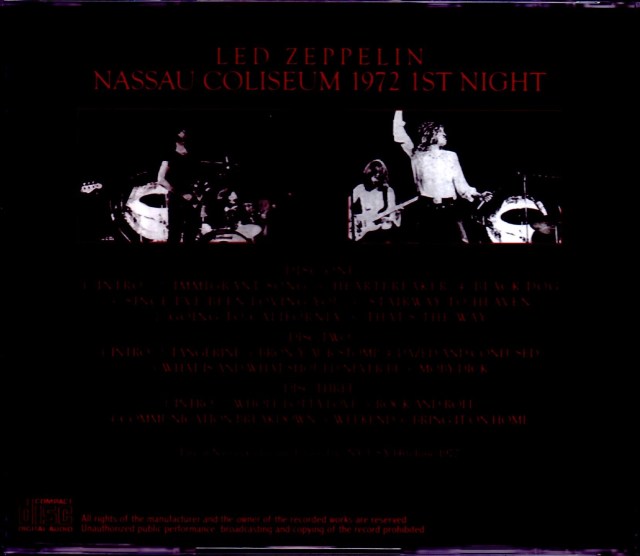 Led Zeppelin レッド・ツェッペリン/NY,USA 1972