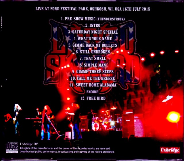 Lynyrd Skynyrd レーナード・スキナード/WI,USA 2015