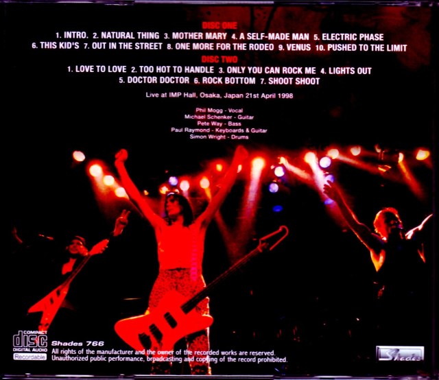 UFO,Michael Schenker マイケル・シェンカー/Osaka,Japan 1998