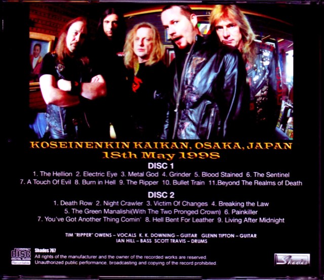 Judas Priest ジューダス・プリースト/Osaka,Japan 1998