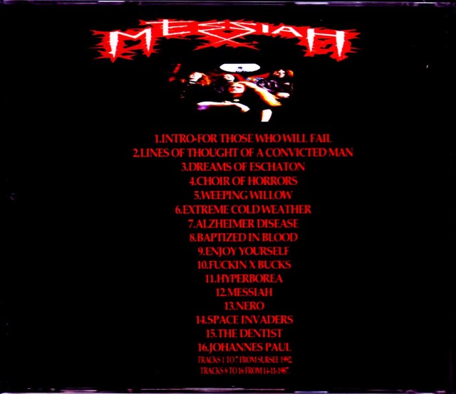 Messiah メシア/ Live 1992 & 1987