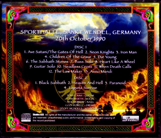 Black Sabbath ブラック・サバス/Germany 1990