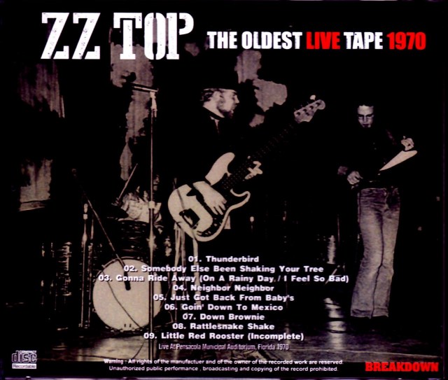 ZZ Top ZZ・トップ/FL,USA 1970