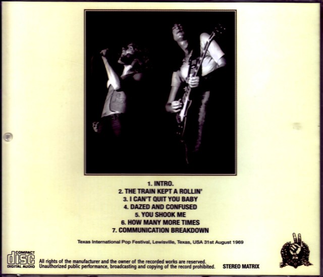 Led Zeppelin レッド・ツェッペリン/TX,USA 1969 Upgrade