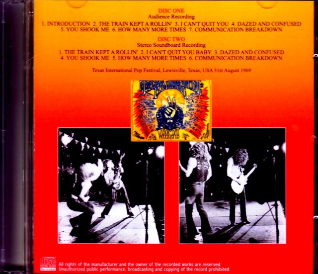 Led Zeppelin レッド・ツェッペリン/TX,USA 1969 2 Source Ver.