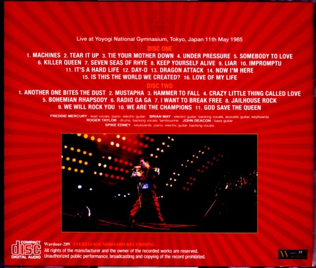 Queen クィーン/Tokyo,Japan 5.11.1985 Upgrade