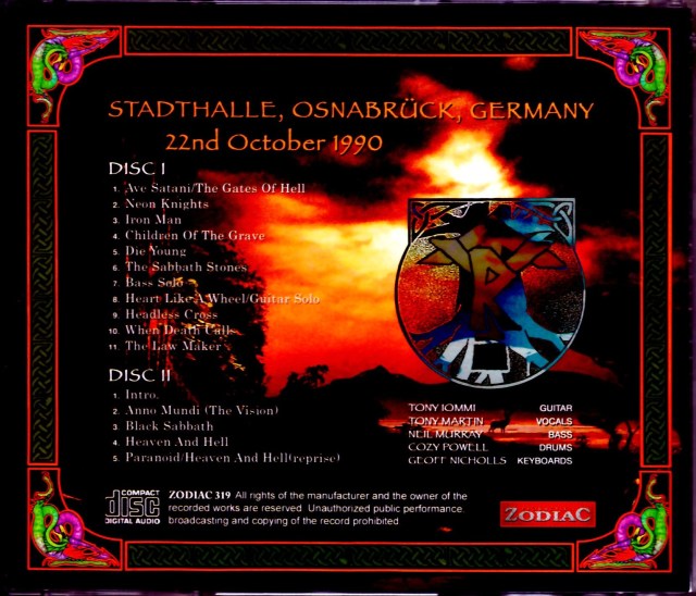 Black Sabbath ブラック・サバス/Osnabruck,Germany 1990 Upgrade