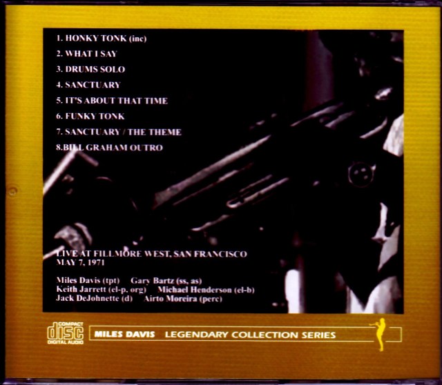 Miles Davis マイルス・デイビス/CA,USA 5.7.1971