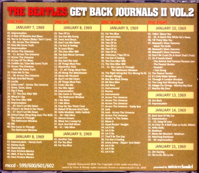 Beatles ビートルズ/Get Back Journals II Vol.2