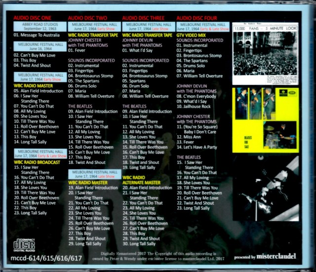 Beatles ビートルズ/Australia 1964 Early & Late Show