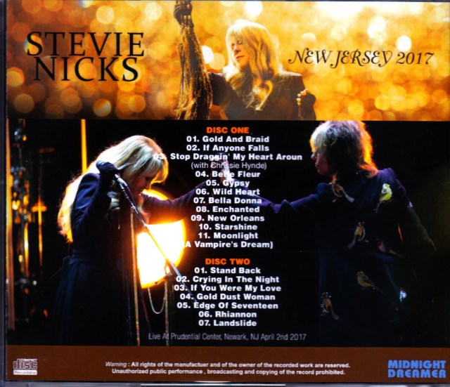 Stevie Nicks スティーヴィー・ニックス/NJ,USA 2017