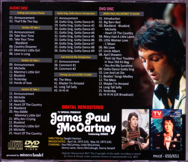 Paul McCartney ポール・マッカートニー/James Paul McCartney S & V