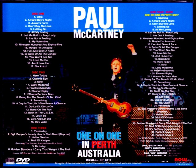 Paul McCartney ポール・マッカートニー/Perth,Australia 2017
