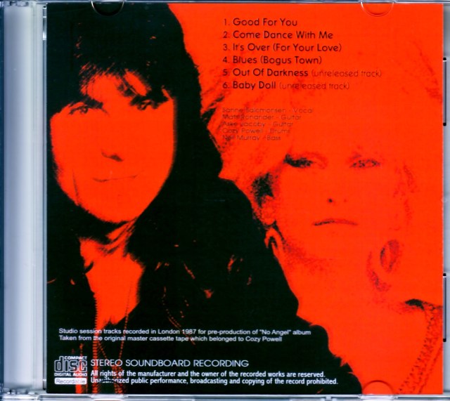 Sanne Salomonsen,Cozy Powell サンネ・サロモンセン/London,UK 1987