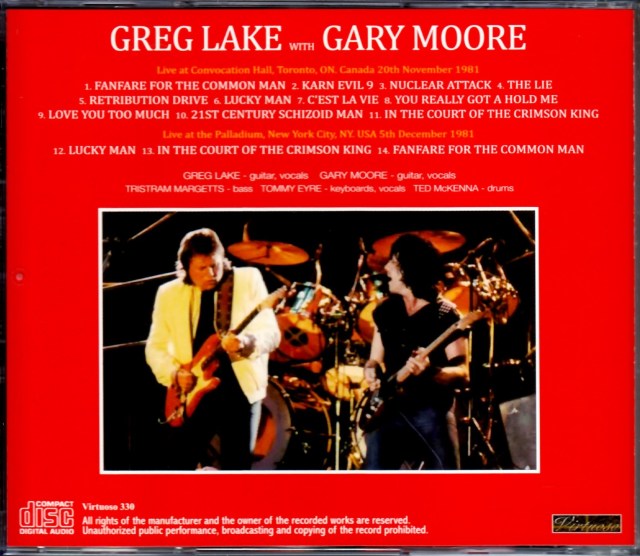 Greg Lake,Gary Moore グレッグ・レイク/Canada 1981