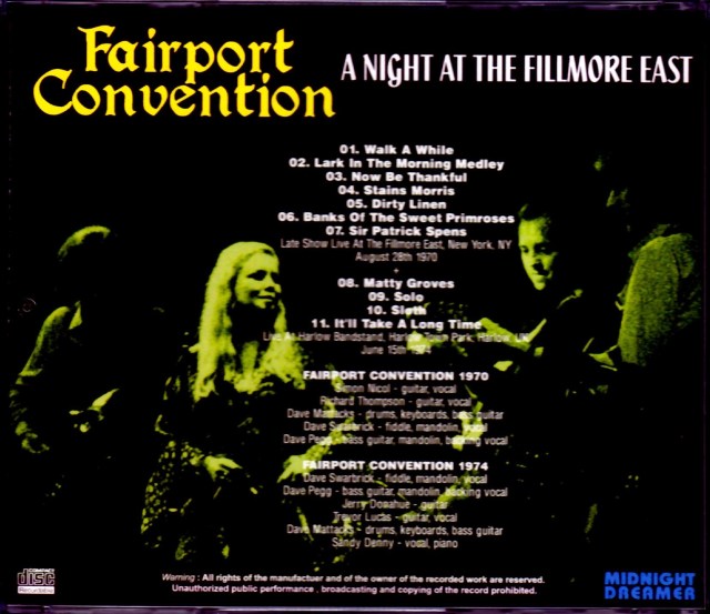 Fairport Convention フェアポート・コンヴェンション/NY,USA