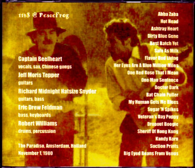 Captain Beefheart キャプテン・ビーフハート/Netherlands 1988