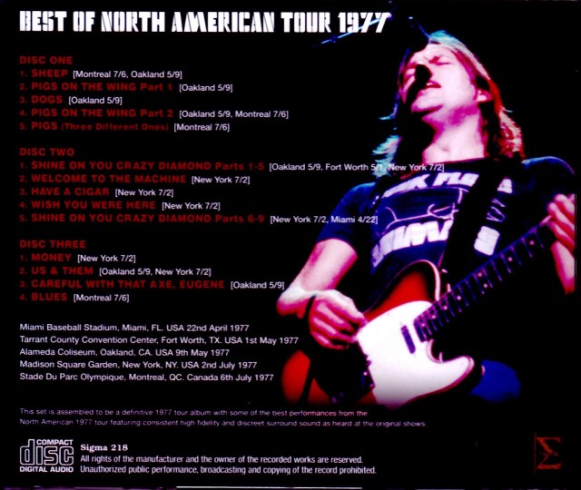 Pink Floyd ピンク・フロイド/North American Tour Collection 1977