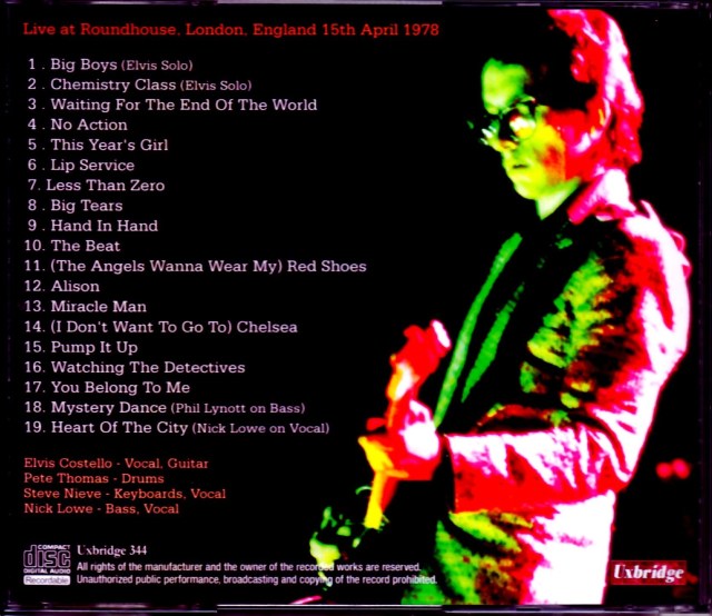 見本盤７　エルヴィス・コステロ Elvis Costello Clubland 見本盤7 エルヴィス・コステロ Elvis Costello Clubland UK