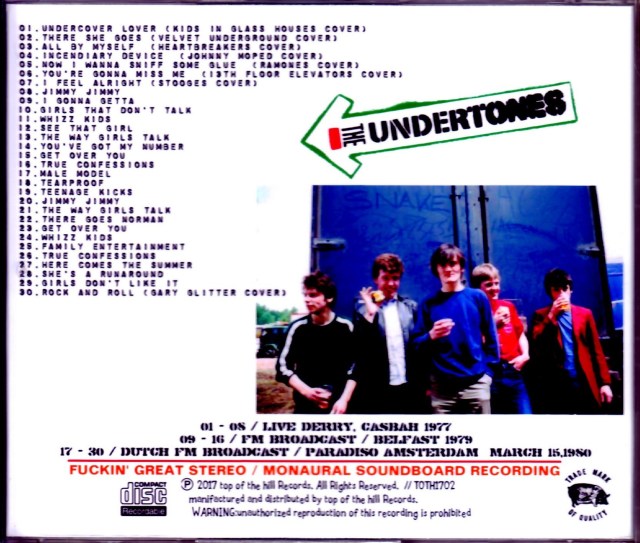 Undertones アンダートーンズ/Rare Live Collection 1977-1980