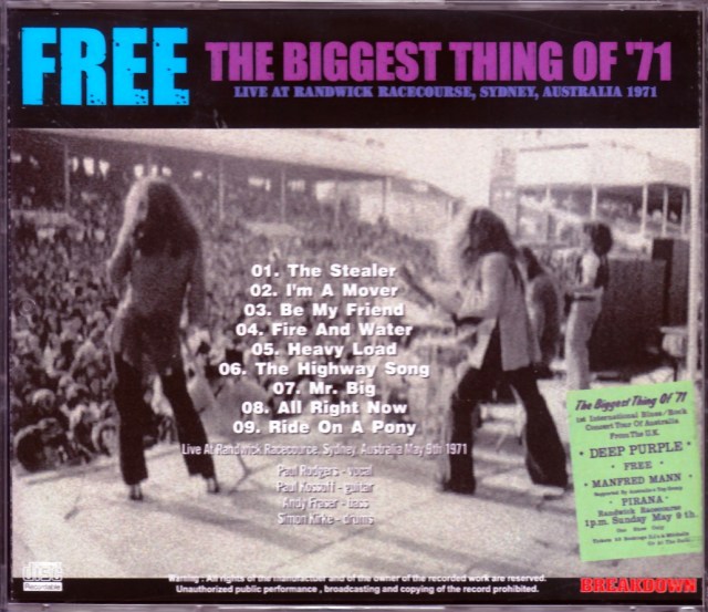 Free フリー/Australia 1971