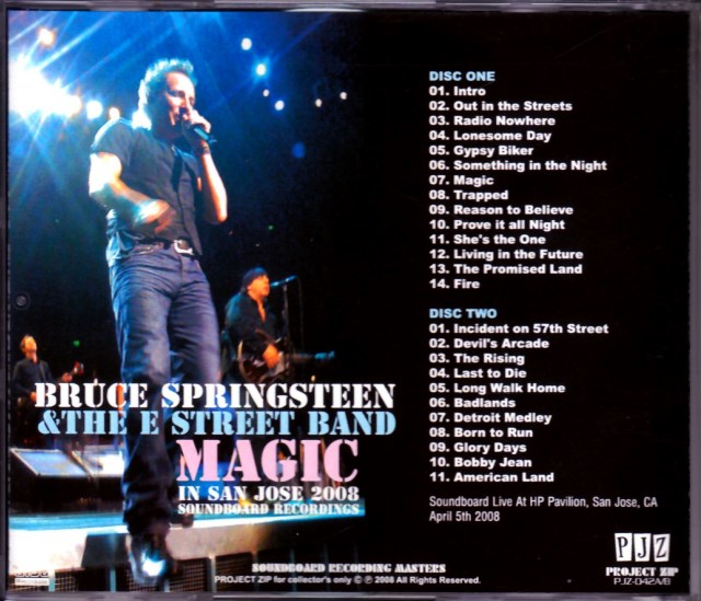 Bruce Springsteen ブルース・スプリングスティーン/CA,USA 2008
