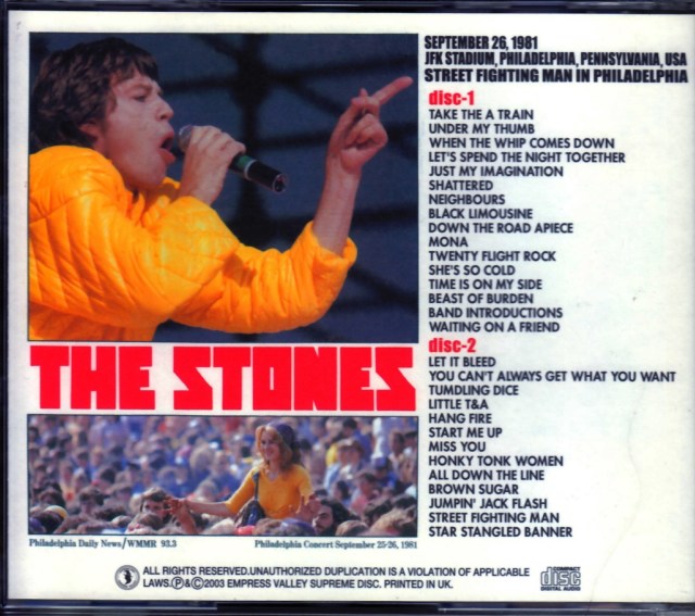 Rolling Stones ローリング・ストーンズ/American Tour 1981