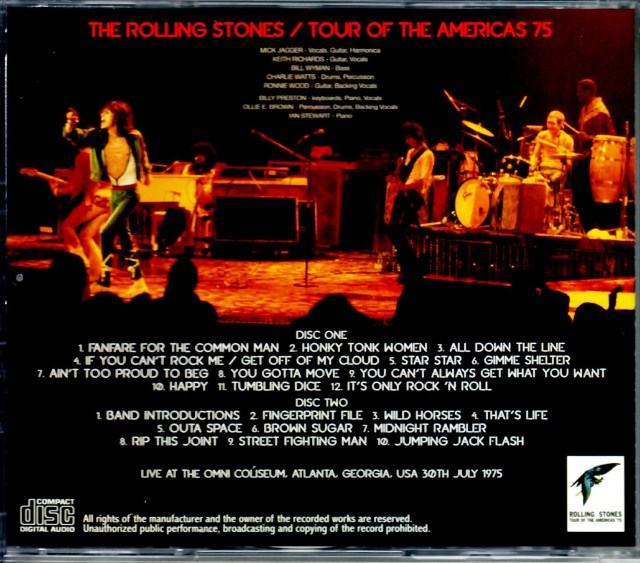 Rolling Stones ローリング・ストーンズ/GA,USA 1975