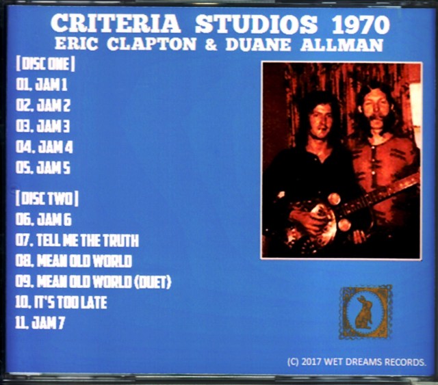 Eric Clapton,Duane Allman エリック・クラプトン/FL,USA 1970 Studio